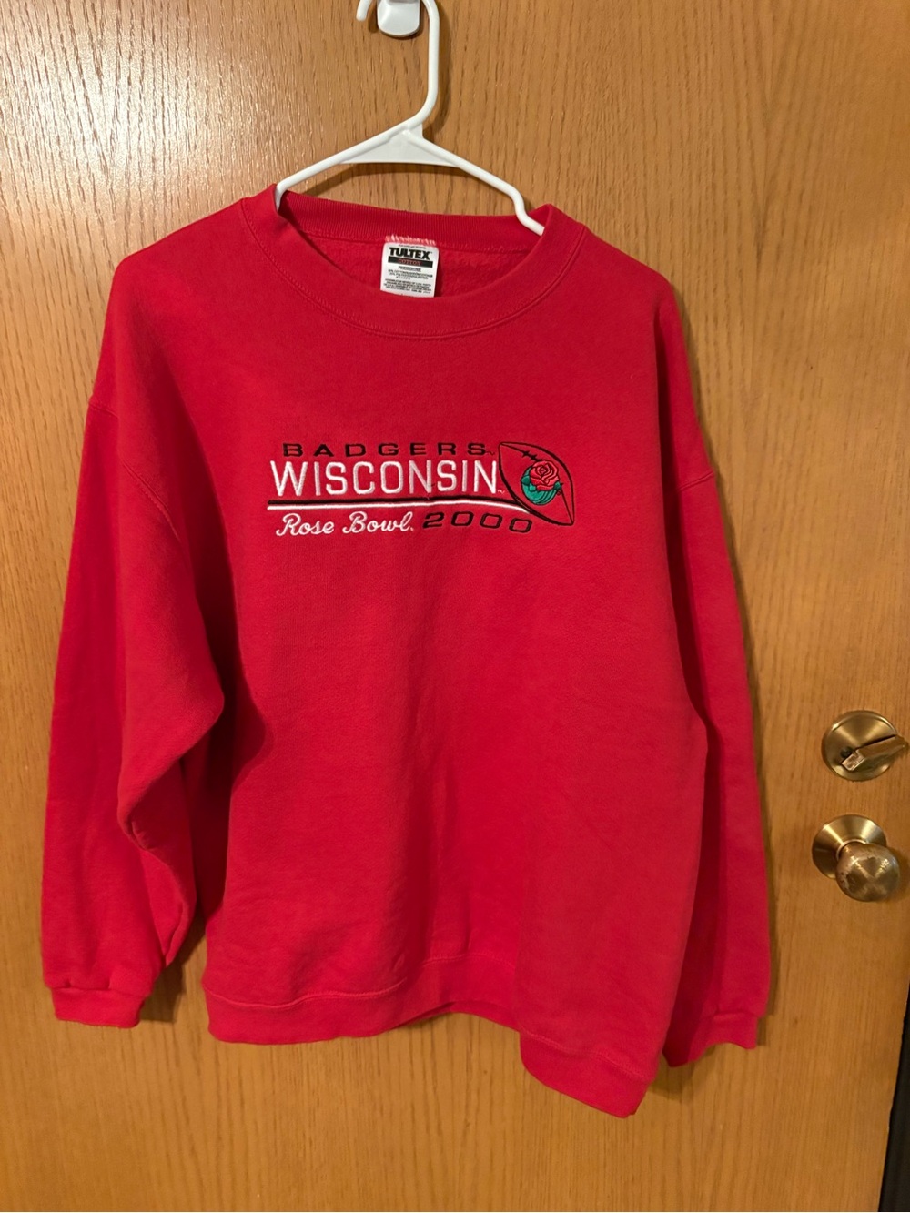 Tultex Red Wisconsin Badgers Rose Bowl 2000 Crewneck Sweatshirt